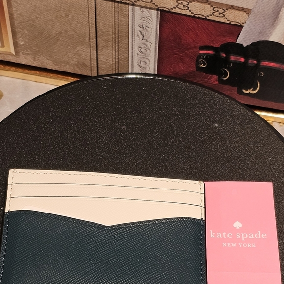 Kate ♠️ Spade Staci Saffiano Leather Card Case - Picture 9 of 12